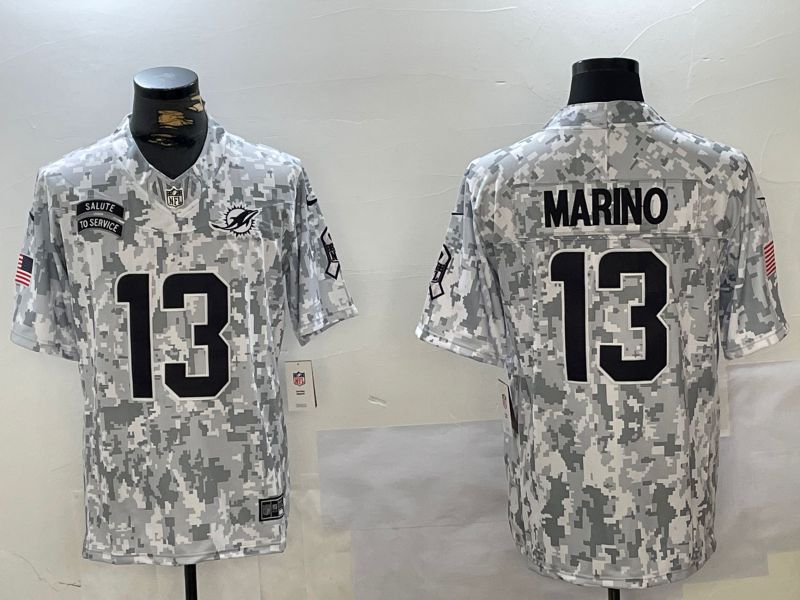 Men Miami Dolphins #13 Marino Nike Arctic Camo 2024 Salute to Service Limited NFL Jersey->miami dolphins->NFL Jersey